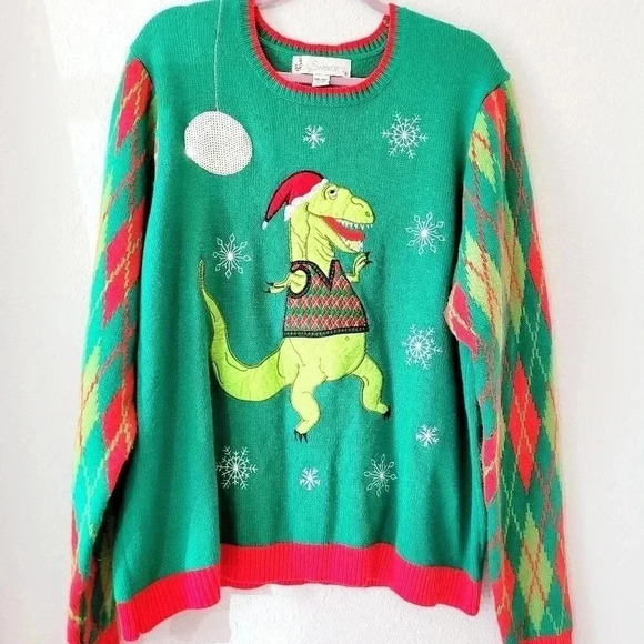 jolly sweaters Other - Jolly Sweaters Ugly Christmas Dinosaur Dancing Disco Ball Jolly Womens 2XL